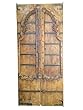 Antique Old Door Panels Rustic Architectural Teak Iron Headboard Indian Furniture