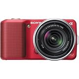 Sony Alpha NEX-3 Interchangeable Lens Digital Camera w/18-55mm Lens (Red)- 14.2 Mpix