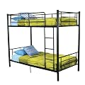 Walker Edison Twin-Over-Twin Bunk Bed, Black