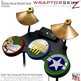 WWII Bomber War Plane Skin by WraptorSkinz fits Guitar Hero 4 World Tour Drum Set for Nintendo Wii, 