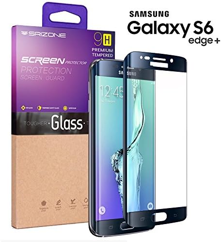 Galaxy S6 Edge Plus Screen Protector, SRIZONE® Premium 3D Curved Edge Tempered Glass Screen Protector for Samsung Galaxy S6 Edge+ Plus (5.7 inch) 0.20mm Anti-Scratch Proof 9H Hardness (Black Sapphire)