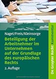 Beteiligung der Arbeitnehmer im Unternehmen auf der Grundlage des europ&auml;ischen Rechts: Kommentar zum: SE-Beteiligungsgesetz - SEBG, ... Verschmelzung ... Verschmelzung - MgVG (de Gruyter Kommentar)