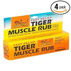 Tiger Muscle Rub  Topical Analgesic Cream  2 Ounces (57 g) (Pack of 4)