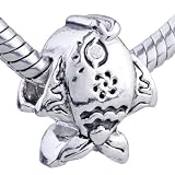 Pandora Style Charms Fish Flower Bead Fits Pandora Bracelets