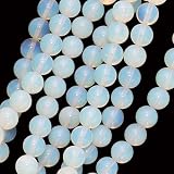 Opalite Moonstone Glass 6mm Round Beads/16 Inch Strand