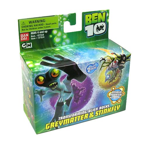 515P0GAQKFL Ben 10 (Ten) Transforming Alien Rocks 1 Inch Mini Figure Set Stinkfly & Grey Matter