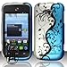 ZTE SAVVY Z750C BLUE SILVER VINES COVER SNAP ON HARD CASE + FREE CAR CHARGER from [ACCESSORY ARENA]