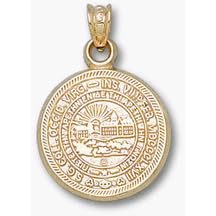 <b>West Virginia Mountaineers "Seal" Pendant - 14KT Gold Jewelry</b>