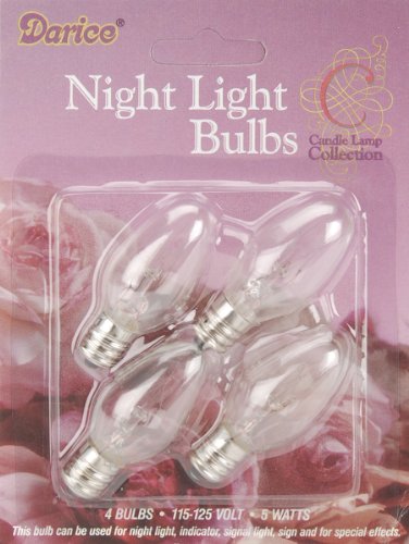 Candle Lamp Collection Night Light Bulbs-5 Watts 4/Pkg