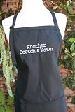 Black Embroidered Apron Another Scotch and Water