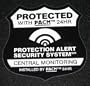 6 Home Security Alarm System Black PACM Stickers
