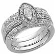 14Kt White Gold Pre-Set Designer Style Diamond Wedding Ring