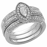 14Kt White Gold Pre-Set Designer Style Diamond Wedding Ring