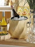 Wooden Wine Cooler with Stainless Steel Insert and Handles