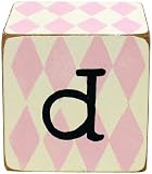 New Arrivals Letter Block D, Pink/White