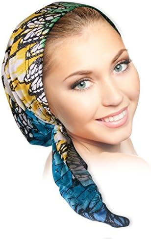 Ahead Collection Women's Pretied Bandana Head Chemo Scarf X-Large Sea Peacock