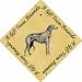 Gift Boxed Pack of 48 PERSONALISED Parchment 6cm Square Gift Tags Scottish Deerhound