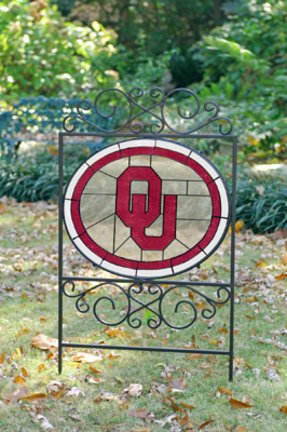 University of Oklahoma Stained Glass Yard Sign