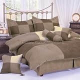 7Pcs Queen Urban Micro Suede Comforter Set Bed in a Bag