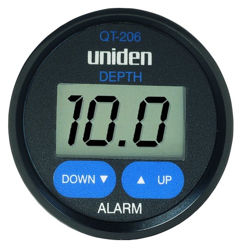 Uniden QT-206 Digital Depth Finder Thru-Hull Transducer (Black)