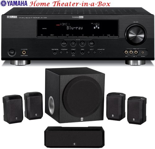 Yamaha RX-V465 5.1-Channel Digital Home Theater Receiver & Yamaha NS-SP1800BL 5.1-Channel Home Theater Speaker Package - Black