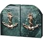 Verdigris Marble Anchor Bookends