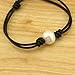 Ao Bei Single Cultured Freshwater Pearl Leather Bracelet Handmade Pearls Jewelry for Women