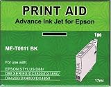 Compatible Epson T0611 Black Inkjet Cartridge For Use With  Epson Stylus D68/D88 Dx3800/ Dx3850/Dx4200/Dx4800/Dx4850