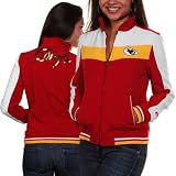 Kansas City Chiefs Women's Dazzle Script Red Full-Zip Track Jacket