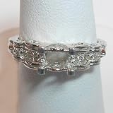 14K White Gold Diamond Semimount