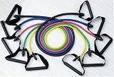 5 EXERCISE TUBE SET resistance fitness tubing band