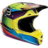 Fox Racing V2 Race Green/Blue Adult Helmet (L)