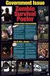 Zombie Poster Zombie Survival Guide Government Issue 24x36 Poster