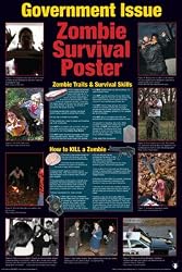 Zombie Poster Zombie Survival Guide Government Issue 24x36 Poster
