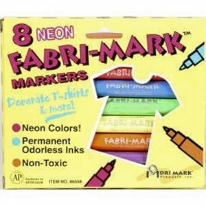 Drimark-Fabri-mark-Fabric-Markers-8-Neon-Colors-Set