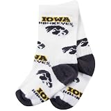 Iowa Hawkeyes White Infant (903) Bootie Socks