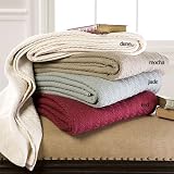 Heavyweight Ringspun 100% Cotton Blanket, King, Dune