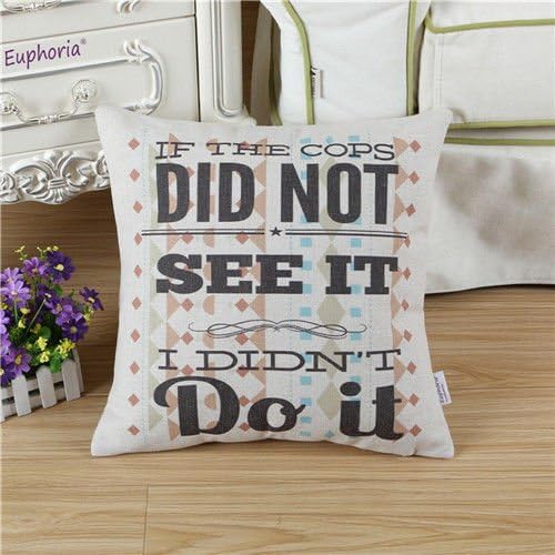Khaopan Decorative - Fashion letter linen Throw Pillow Cases Home Decorative Cushion Cover Square Type11