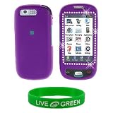 Purple with Rhinestones Rubberized Hard Case for Samsung Highlight T749 Phone, T-Mobile