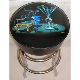 Bar Stool - Pool Shark II Michael Godard