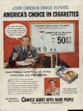 JOHN CAMERON SWAYZE, NBC's Chieg TV News Analyst. ..... 1954 Camel Cigarettes Ad, A3193