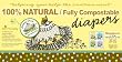 Broody Chick 100% Natural Fully Compostable Diapers (Newborn 6.6 - 13.2 lbs. (36-Count))