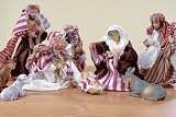 Krippe Krippenfiguren BETHLEHEM mit Stoffbekleidung 9teilig