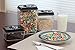 NEW! Click 'N' Lock Airtight-Seal Acrylic Square Food and Storage Containers - 3 Piece Set With Black Lids
