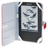 GTMax Duarble Leather Protector Cover Case - Red for Kindle 3 3G + Wi-Fi 3rd Generation