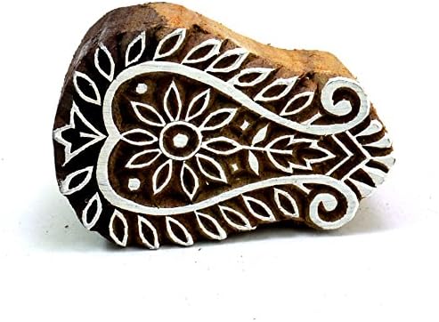 Designer Wooden Craft Block Floral Pattern Traditional Indian Block Stamp
