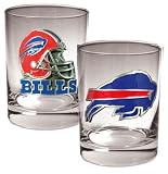 Buffalo Bills NFL 2pc Rocks Glass Set