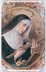 Religious Magnet - Saint Rita Cascia - 1and 3/4"x2and3/4" - A Cromo NB (Milano, Italy) protected by a mylar film