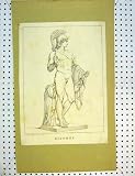 C1810 Antique Print Naked Greek Man Helmet Giasone