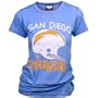 San Diego Chargers Women's Retro Vintage T-Shirt (Blueberry, Medium)